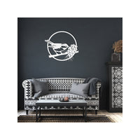 Chickadee On Pine Cone Metal Wall Art