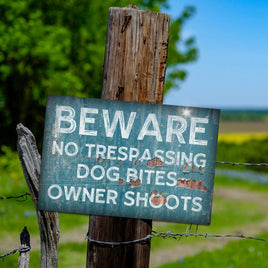 Beware No Trespassing Sign Vintage Antique Looking Metal Property Trespassing Sign, Keep Out Metal Sign, Acreage and Ranch Warning Signage