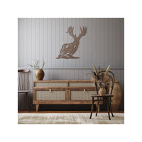 Big Mule Deer Metal Wall Decor