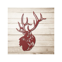 Big Bull Elk Metal Wall Decor