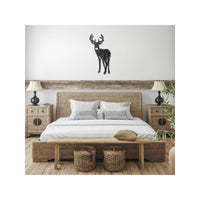 Whitetail Deer Standing Metal Wall Decor