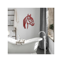 Horse Head Bridled Metal Wall Decor