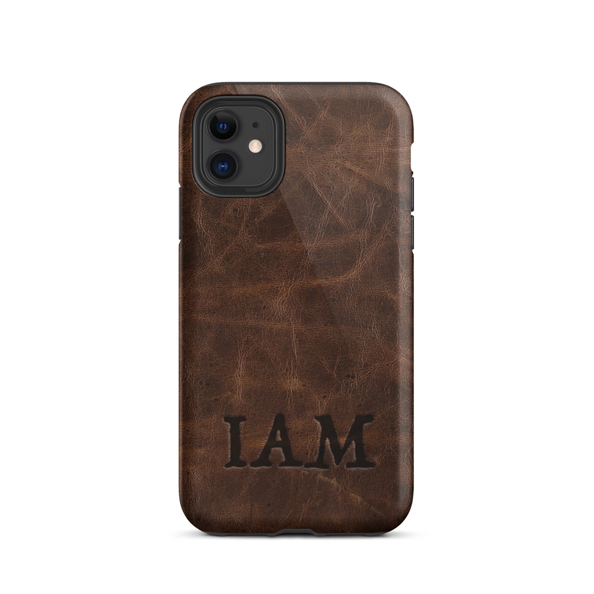Personalized Monogram Custom Branded Leather Looking Tough Case for iPhone® Western Rustic Leather Country Branding Iron Style Phone Case