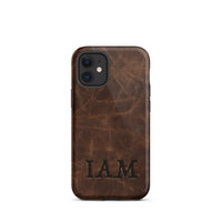 Personalized Monogram Custom Branded Leather Looking Tough Case for iPhone® Western Rustic Leather Country Branding Iron Style Phone Case