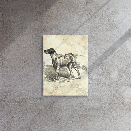 Pointer Hunting Dog Vintage Retro Wall Art Stretched Canvas Hunting Decor Waterfowl Upland Hunting Artwork for Hunters and Outdoorsmen