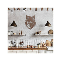 Coyote Head Metal Wall Decor