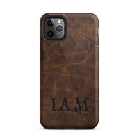 Personalized Monogram Custom Branded Leather Looking Tough Case for iPhone® Western Rustic Leather Country Branding Iron Style Phone Case