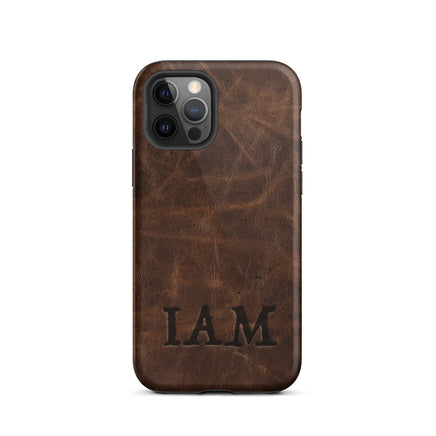 Personalized Monogram Custom Branded Leather Looking Tough Case for iPhone® Western Rustic Leather Country Branding Iron Style Phone Case