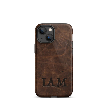 Personalized Monogram Custom Branded Leather Looking Tough Case for iPhone® Western Rustic Leather Country Branding Iron Style Phone Case