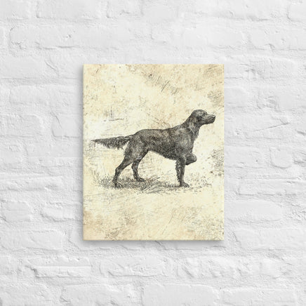 Irish Setter Vintage Retro Distressed Hunting Dog Stretched Canvas Hunter Wall Decor for the Hunting Cabins or Lodges