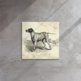 Pointer Hunting Dog Vintage Retro Wall Art Stretched Canvas Hunting Decor Waterfowl Upland Hunting Artwork for Hunters and Outdoorsmen