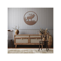 Bugling Bull Elk With Cow Elk Metal Cut Out Wall Art