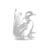 Duck in Cattails Metal Wall Sign