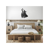 Coyote Howling At The Moon Metal Wall Artwork