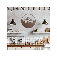 Mountain Tree Scene Outdoors Metal Wall Art