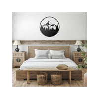 Mountain Tree Scene Outdoors Metal Wall Art