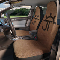 CUSTOM CATTLE BRAND Light Leather Pattern Printed Universal Bucket Seat Cover