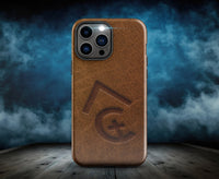 CUSTOM CATTLE BRAND Stamped Looking Ranch Tough iPhone Case Personalized With Your Family Livestock Brand Cattle Brand Gift Idea