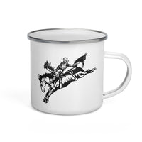 Rodeo Saddle Bronc Rider Garrett Shadbolt Enamel Coffee Mug Western Cowboy Coffee Cup Gift For Rodeo Lovers In Your Life