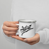 Rodeo Saddle Bronc Rider Garrett Shadbolt Enamel Coffee Mug Western Cowboy Coffee Cup Gift For Rodeo Lovers In Your Life