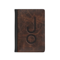 PERSONALIZED CATTLE BRAND Passport Cover Travel Accessory Customized Family Livestock Brand Western Leather Brand Looking Passport Cover