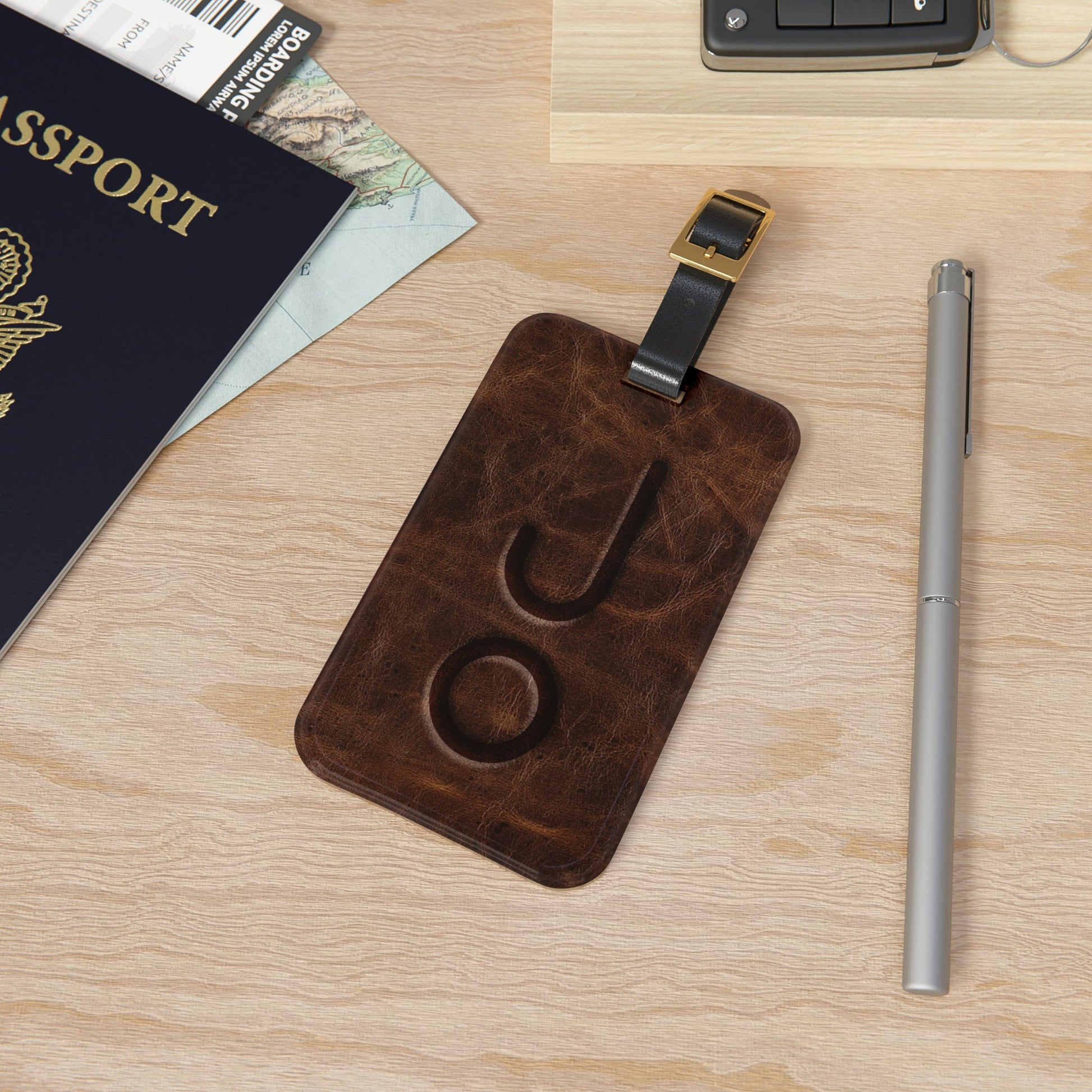 Cattle Brand Luggage Tag Customized Family Cattle Brand Luggage Tag Family Livestock Brand Leather Looking Suitcase Tag Travel Accessory