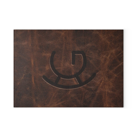 Cattle Brand Glass Cutting Board Customized Livestock Brand Kitchen Accessories for Ranch Custom Gift Idea for Cowboys and Ranchers