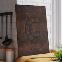 Cattle Brand Glass Cutting Board Customized Livestock Brand Kitchen Accessories for Ranch Custom Gift Idea for Cowboys and Ranchers