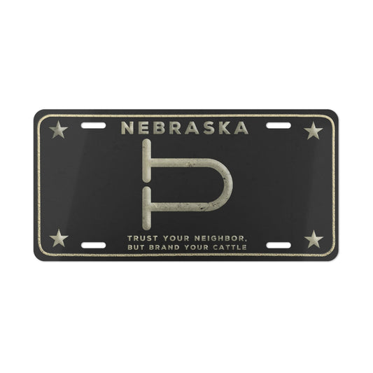 CUSTOM CATTLE BRAND License Plate for Western Cowboy Gift Idea Personalized License Plates with Livestock Brand Rustic Western Decor