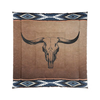 Aztec Longhorn Rustic Western Themed Comforter Bedroom Texas Ranch House Home Decor