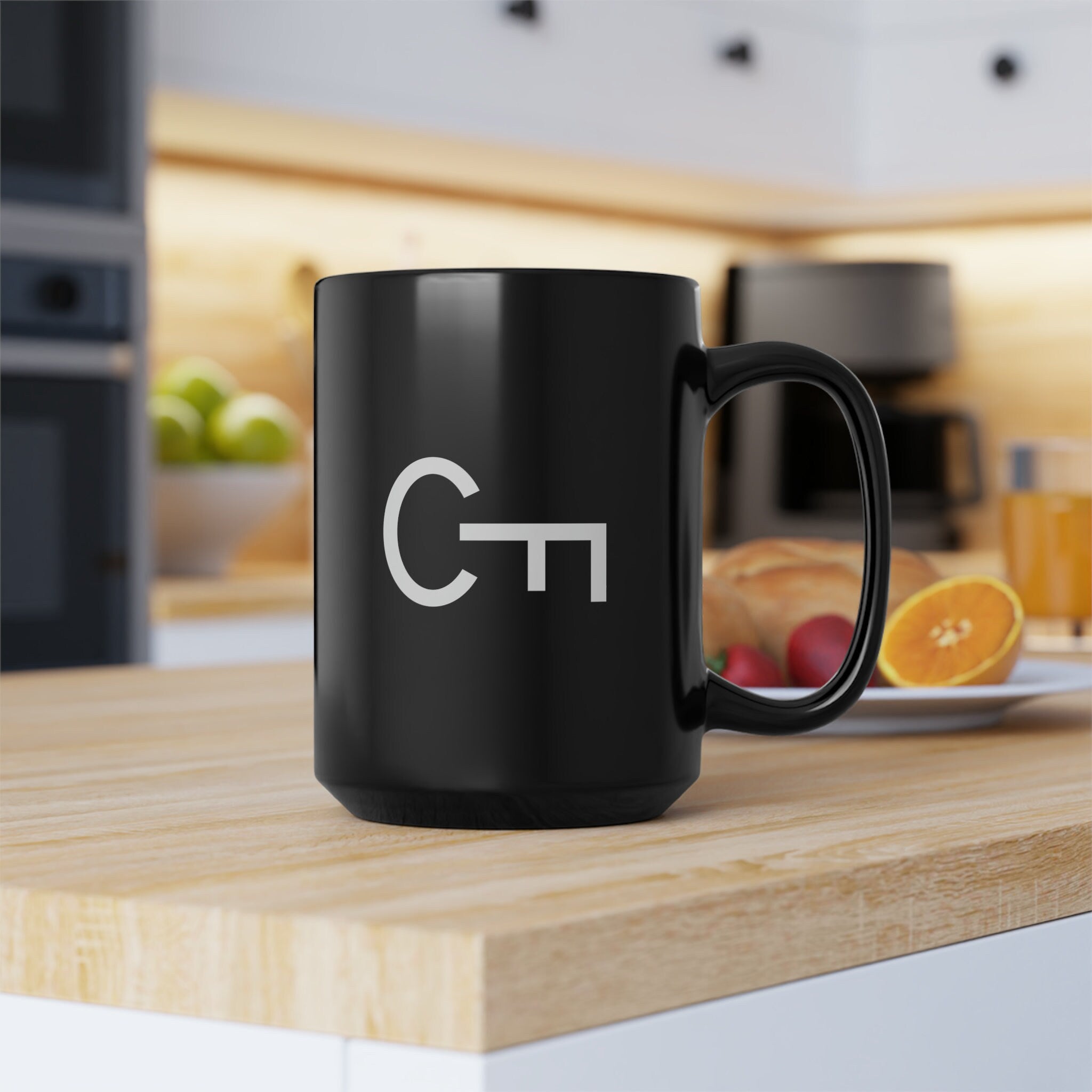 CUSTOM CATTLE BRAND 15oz Western Black Coffee Mug| Moreland Creative Co